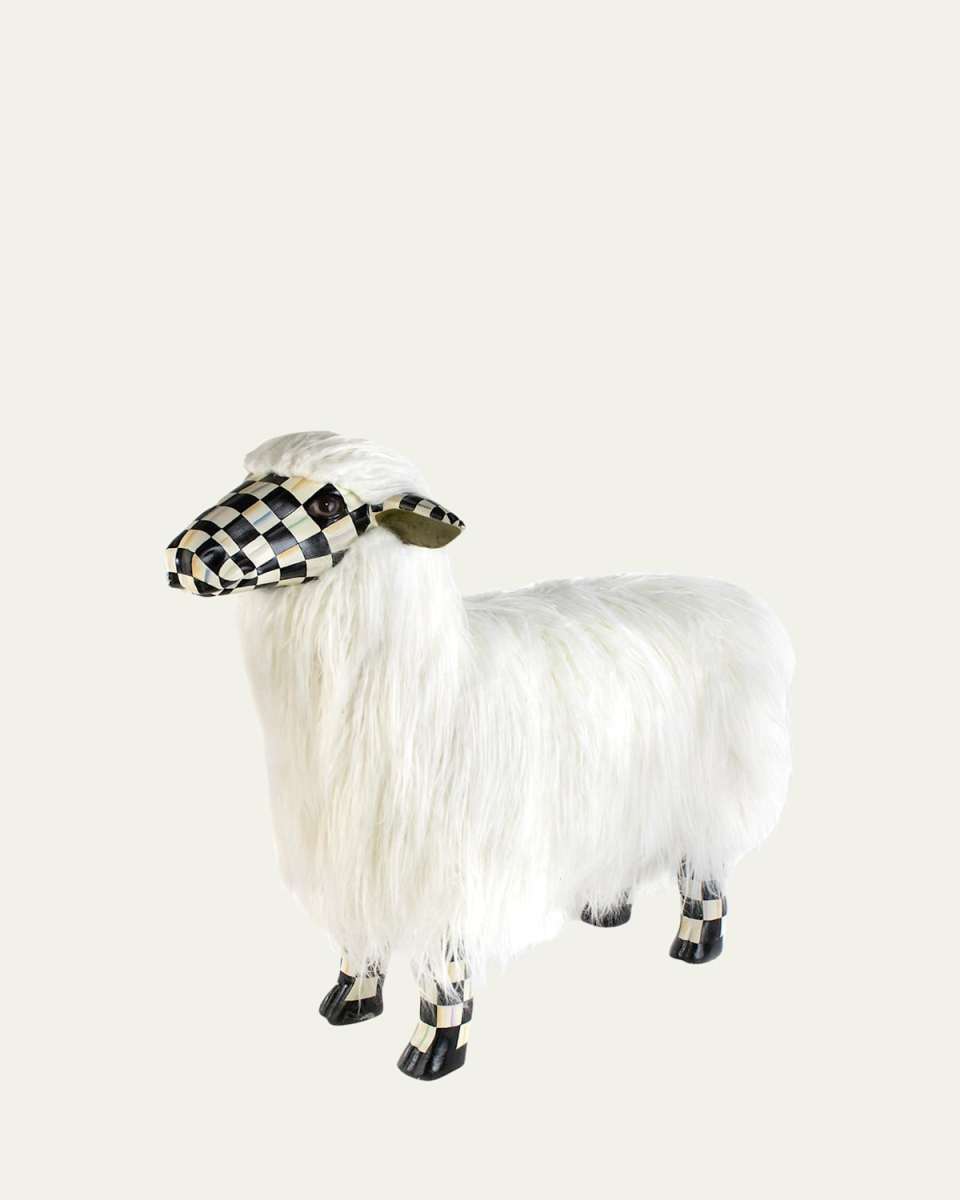 Courtly Check Large White Sheep